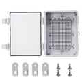 Outdoor Junction Box, Electrical Box,Waterproof ABS Plastic Dustproof Waterproof Outdoor Project Enclosure ith Plastic Snap Clear 7"x5.1"x3.5"