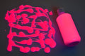 DirectGlow 16oz UV Blacklight Reactive Fluorescent Acrylic Paints (Pink)