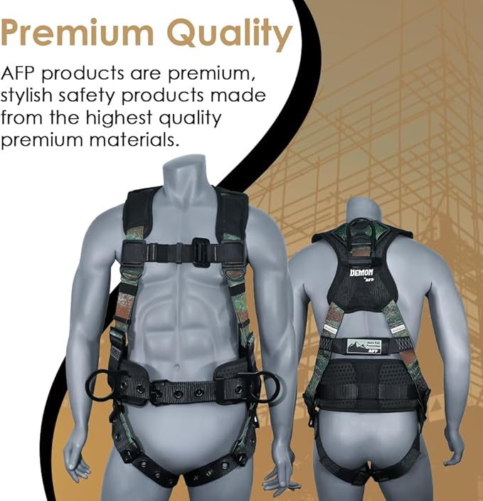 AFP Demon Fall Protection Comfortable Safety Harness (OSHA/ANSI PPE)
