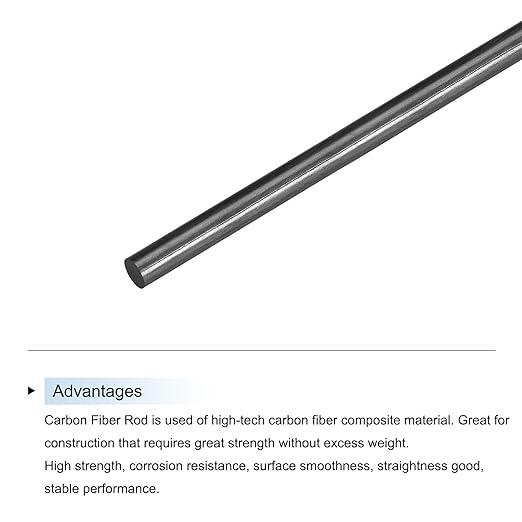 MECCANIXITY 4 Pcs Carbon Fiber Rod, 2.5mm x 420mm Matte Pole Rod for RC Plane DIY Tool Wing Tube Quadcopter Arm