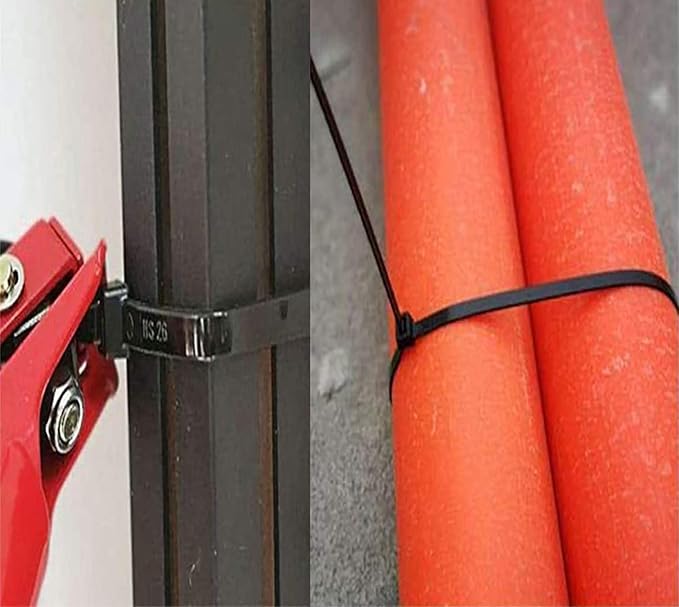 40 Inch Extra Large Zip Ties With 200 Pounds Tensile Strength Long Cable Ties Big Heavy Duty Outdoor Plastic Ties Black (19 Pack)