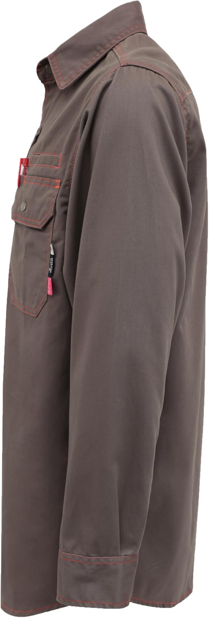 BOCOMAL FR Shirts for Men Snaps Down 7.5oz Water Repellent Fire Resistant Welding Jackets-NFPA2112 CAT2