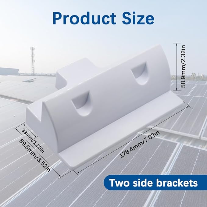 Solar Panel Mounting Bracket, 2pcs Corner Bracket Kit, Dill-Free, UV Resistant, for RV, Truck, Camper, Boat