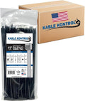 Kable Kontrol Made in USA Cable Zip Ties, 5000 Pcs 11 Inch Black, 50 Lbs Tensile Strength, Bulk Pack, Self-locking UV Resistant Plastic Nylon Wire Ties, for Indoor or Outdoor Use