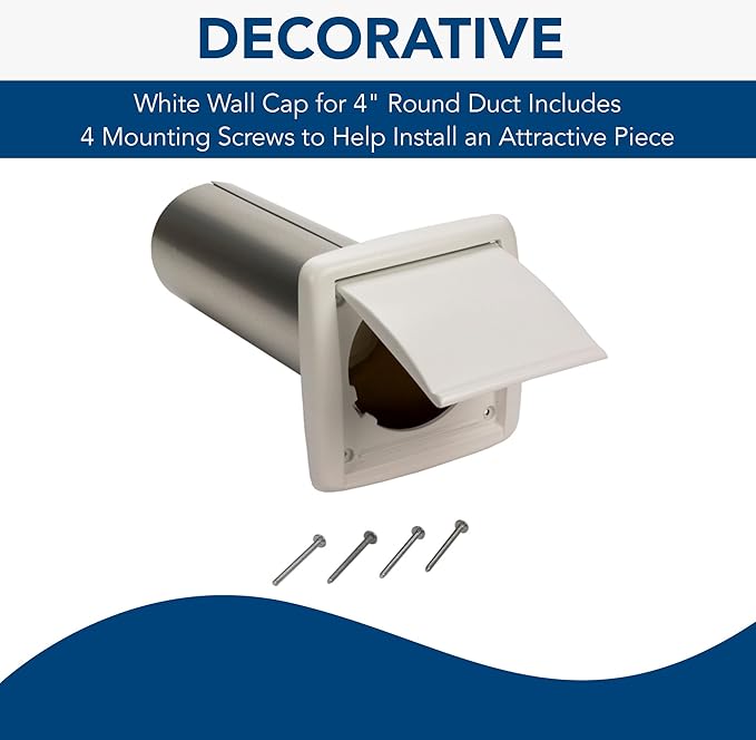 Broan-NuTone WVK2A Flexible Wall Ducting Kit for Ventilation Fans, Exhaust Fan 9-Piece Duct Kit, 4-Inch