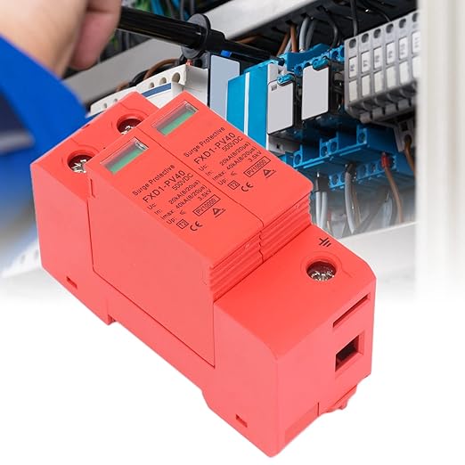 2P Protective Devices 2pcs 2P Protective Devices 40KA DC Photovoltaic Arrester with Remote Protectors (DC 500V)