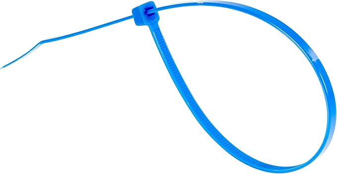 GTSE 8 Inch Blue Zip Ties, 1,000 Bulk Pack, 50lb Strength, UV Resistant Strong Nylon Cable Ties, Self-Locking 8" Tie Wraps