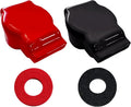 Ampper Top Post Flexible Military Spec Battery Terminal Cover, Battery Terminal Clamp Insulator Protector W/Washers for Car, Vehicle, RV and Boat (1 Pair)