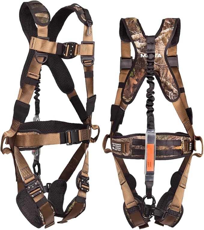 Malta Hunting Safety Hunter's Elite Safety Harness Set with Tree Strap, Deer Drag/Suspension Relief Strap