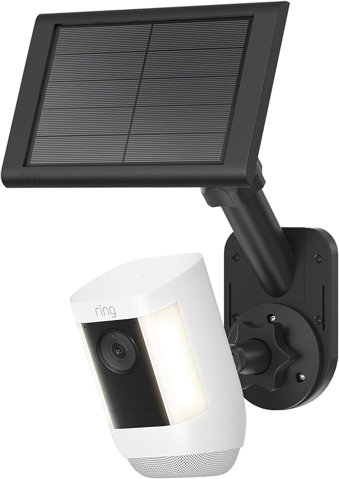 Universal 2-in-1 Wall Mount for Solar Panel & Camera-Compatible with Ring Stick Up Cam/Spotlight Cam/Plus/Pro(Battery), Blink, Arlo, Eufy, Wyze-Adjustable Solar Panel Mount with 360° Rotation Black