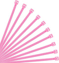 XINGO 8 Inch Pink Cable Zip Ties (500 Pack), 40 Lbs Tensile Strength-Heavy Duty, Self-Locking Nylon Plastic Nylon Wire Ties for indoor and outdoor use