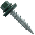 Metal Roofing Screws: (250) 10 x 1 Forest/Ivy Green Hex Head Sheet Metal Roof Screw. Self Starting Metal to Wood siding Screws. EPDM Washer. Colored Head