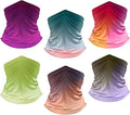 UPF 50+ Sun Protection UV Cooling Neck Gaiter Face Mask Gradient Color Scarf Breathable Bandana for Men & Women