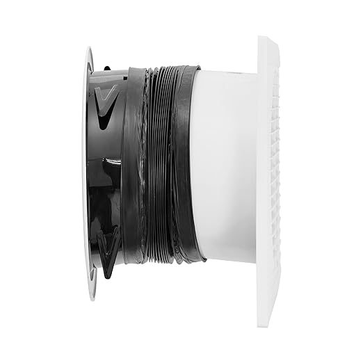 VEVOR Through-the-Wall Ventilation Fan， White Grille, 110 CFM, 6.8" Diameter Exhaust Fan Duct with 10-Inch Retractable Hose for Kitchen, Living & Laundry Room Workshop