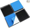 4PCS 40mm Aluminum Heatsink 40x40x11mm + Thermal Conductive Adhesive Tape, Heat Sink Radiator Cooler Cooling Fins for 3D Printer Stepper Motor Drive Thermoelectric Peltier Module Computer Electronic