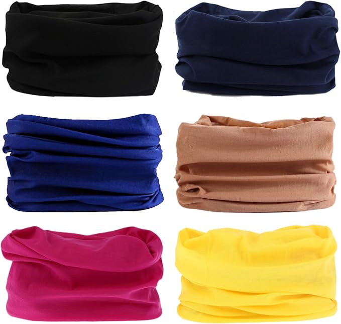 Venswell Neck Gaiter Face Mask Men Women,Seamless Bandana Rave Face Cover Scarf Mask,Balaclava,Headband, Head Wrap,Headwear