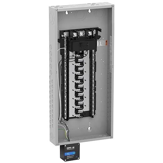 HSPD Square Whole Home Surge Protective Device, Type 1 SPD, Whole House Surge Protector, AC Surge Protection, 120/240VAC (HSPD-80)