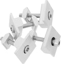 Totority 4pcs Solar Panel Mounting Brackets Shaped Mid Clamps Screws for Solar Panel Installation