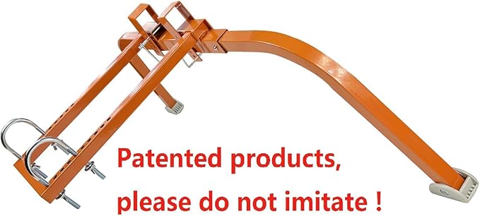 Qualward Ladder Stabilizer, Extended Ladder Stabilizer Accessory for Roof Gutter with Non-Slip Rubber Feet, Heavy Duty Steel Ladder Roof Hook with Wing Span/Wall Ladder Standoff