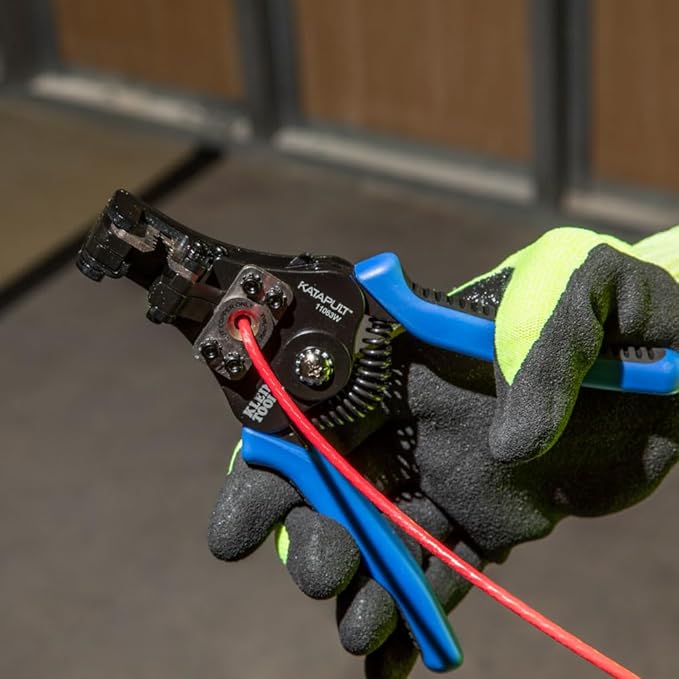 Klein Tools 11063W Wire Cutter/Stripper, Heavy Duty Automatic Tool for 8-20 AWG Solid and 10-22 AWG Stranded Electrical Wire
