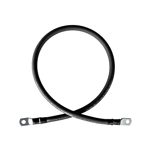 2/0 AWG 2/0 Gauge Red + Black Pure Copper Battery Inverter Cables Solar, RV, Car, Boat 4 feet 3/8" Cable Lugs