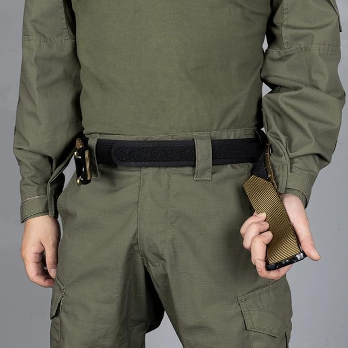 IDOGEAR Loop Liner Inner Belt for Duty Belt 1.5'' Tactical 500D Nylon Belts Unisex Hook and Loop Closure