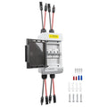 Solar Panels Disconnect Switch 20A 1000VDC PV Shut Off Switch 2 String Circuit Breaker Box IP66 Waterproof UV-Proof