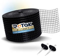 ROTAK Critter Guard - 6in x 100ft Solar Panel Bird Guard with Fastener Clips - Galvanized Black PVC Coated ½ inch Wire Roll Mesh (6" x 100' with 100 Fastener Clips)