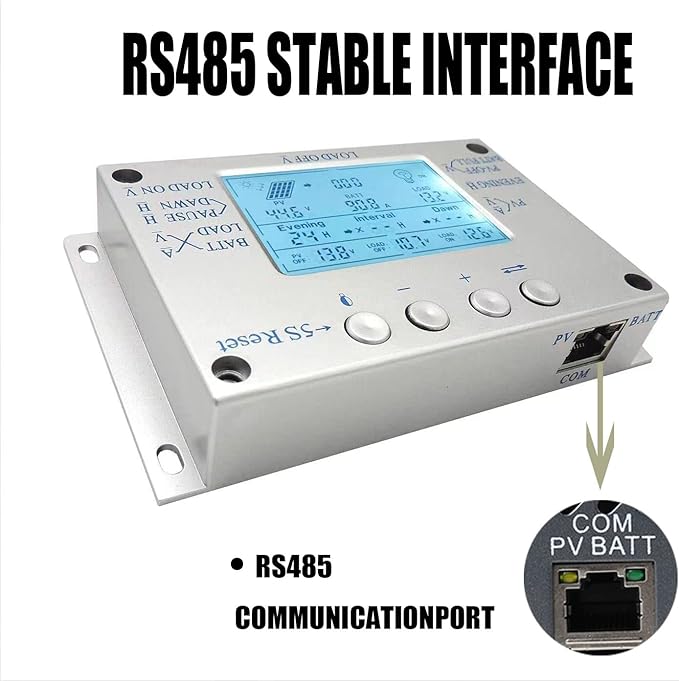 MPPT 30A 40A 60A 80A 100A solar charge controller display, high-definition LCD numerical control display, multi-function button display, communication interface solar charge controller display