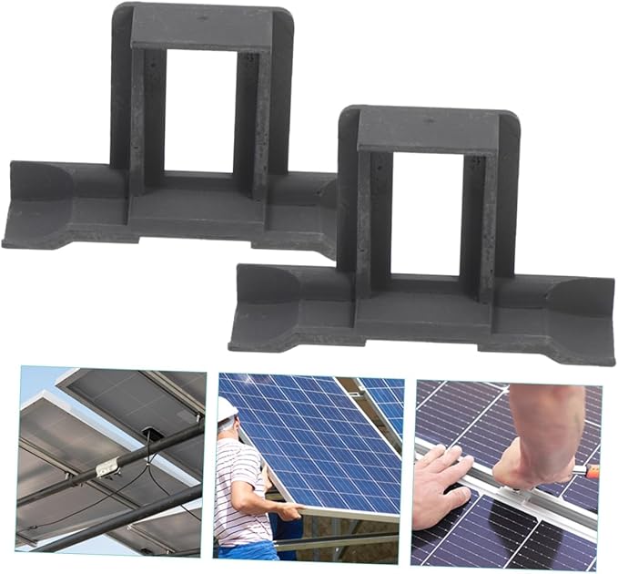 12pcs Solar Panel Drain Clips for Outdoor Photovoltaic Panel Maintenance Water Guide Clamp Stagnant Water Removal Compatible 35mm Modules