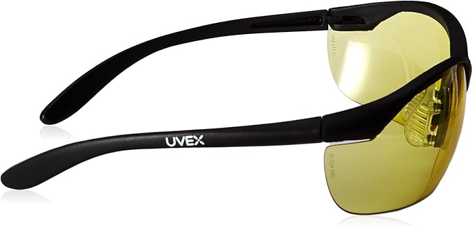 Howard Leight by Honeywell Vapor II Sharp-Shooter Anti-Glare Shooting Glasses, Amber Lens (R-01536),Black/Amber