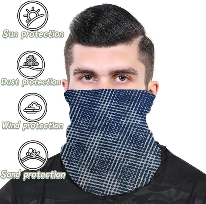Neck Gaiter Face Cover Bandana Mask Scarf, Breathable Sun& Dust-proof for Cycling Running Fishing Hiking