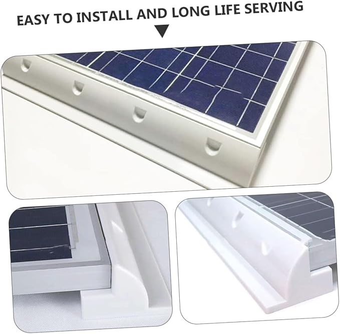 2pcs Abs Solar Panel Support Brackets for Rv Roof and Boat and Lightweight Solar Panel Mounting Rack High Uv Resistance for Secure Installation