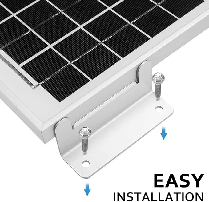 8 Units Solar Panel Mounting Z Brackets 2 Pack Lightweight Aluminum Bracket for RVs, Trailers, Boats, Yachts, Wall and Other Off Gird, 2 Set of 4 Units