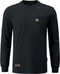 WORKWEYA Men's FR Shirts 6.5oz Lightweight Long Sleeve Flame Resistant T-Shirt NFPA 2112/CAT2
