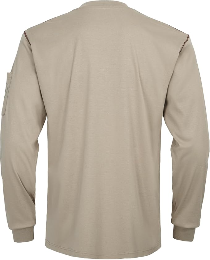 FR Shirts for Men CAT2/HRC2 Flame Resistant Shirts 6.5oz Light Weight Long Sleeve Fire Retardant Shirts