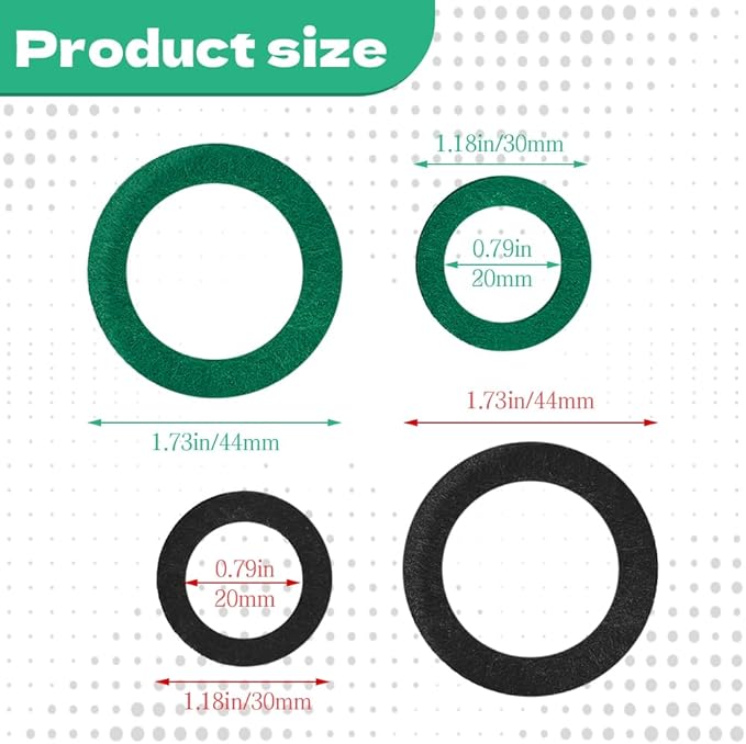8PCS Battery Terminal Anti Corrosion Washers Fiber, Battery Terminal Protector, 4 Red & 4 Green Battery Terminal Protector for Protecting Battery Terminal, Universal Accessories (Black+Green, 12PCS)