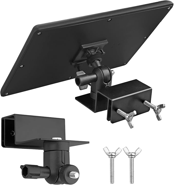 Anbte Universal Solar Panel Gutter Mount, Aluminum Gutter Mount for Solar Panel, Cams and More with Standard 1/4"-20 Screws, Outdoor Mounting Accessories, Black