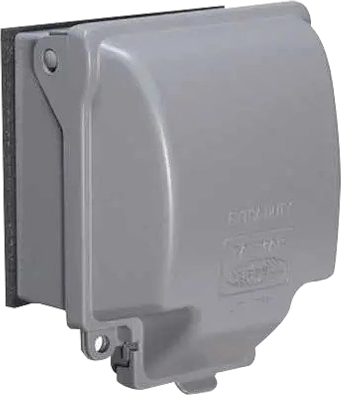 TayMac MX6200 RaynGuard Extra Duty Metal Weatherproof in-Use Cover, 2-Gang, Gray