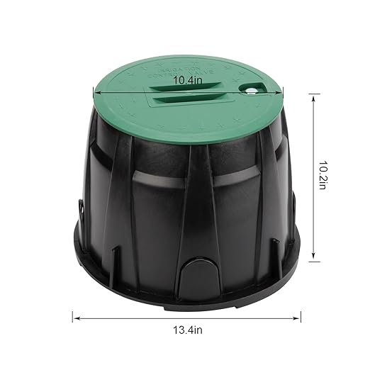 2 Pcs Electrical Splice Box, 10'' Diameter Underground Electrical Junction Box, Sprinkler Valve Boxes for Garden Farm, Inground Electrical Box for Outdoor Electrical Wiring Splices (10In 2Pcs)