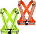 Reflective Vest, High Visibility Safety Vest Straps Reflective Gear for Night Running Walking Cycling for Men Women Kids
