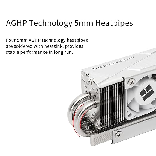 Thermalright HR10 2280 PRO SSD Cooler,2280 SSD Heatsink Cooler,Double-Sided Heat Sink,4 Heat Pipes, with Thermal Silicone Pad for 2280 SSD PC and Computer,High Performance SSD Cooler