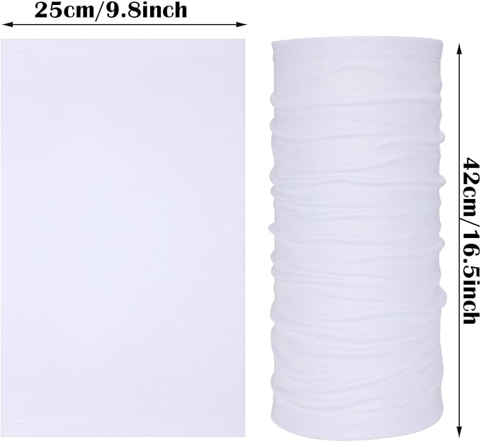 Geyoga 6 Pieces Summer UV Protection Cooling Neck Gaiter Face Clothing Neck Gaiter Mask Scarf Sunscreen Breathable Bandana