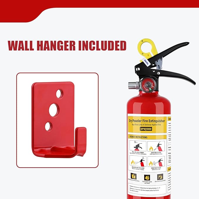 ABC Fire Extinguisher for Home - 2.2lb, Dry Powder Fire Extinguisher, 1A:10-B:C Rated, Certified for Car/House/Kitchen/Truck/Marine/Boat/Vehicle/utv/rv, 2 PACK