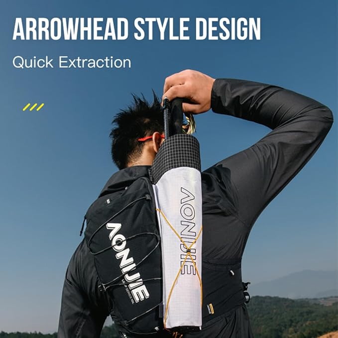 AONIJIE Trekking Poles -2 Ultralight Collapsible Carbon Fiber Hiking Poles with Anti-Shock and Quick Lock System, Folding Walking Sticks for Hiking, Camping