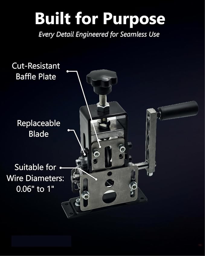 Drill-Powered Wire Stripper Machine 0.06"-1" for Scrap Copper Cable