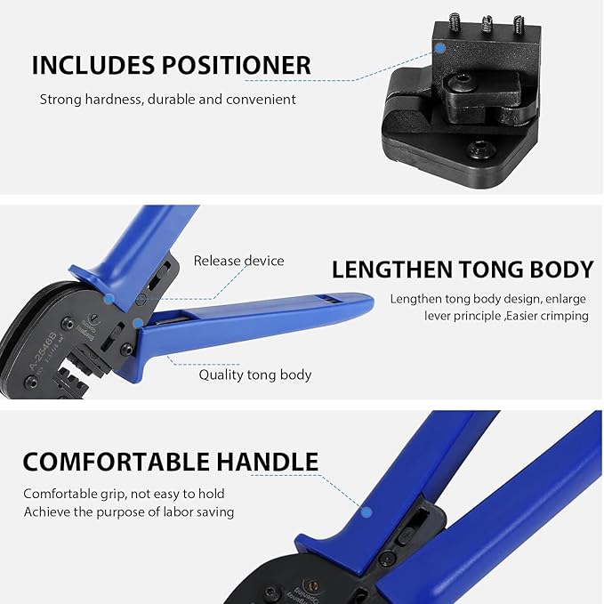 MC4 Crimping Tools Solar Crimping Tools Crimper with Stripping and Cutting Function for Solar Panel PV Cables(26-10AWG)