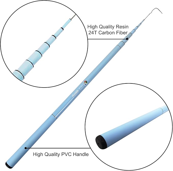 Aventik FreshStart Tenkara Rod in 7ft/8ft, Complete Beginner Tenkara Rod Kit, 24T Carbon Fiber, Easy to Cast Flexible Durable Lightweight and Compact