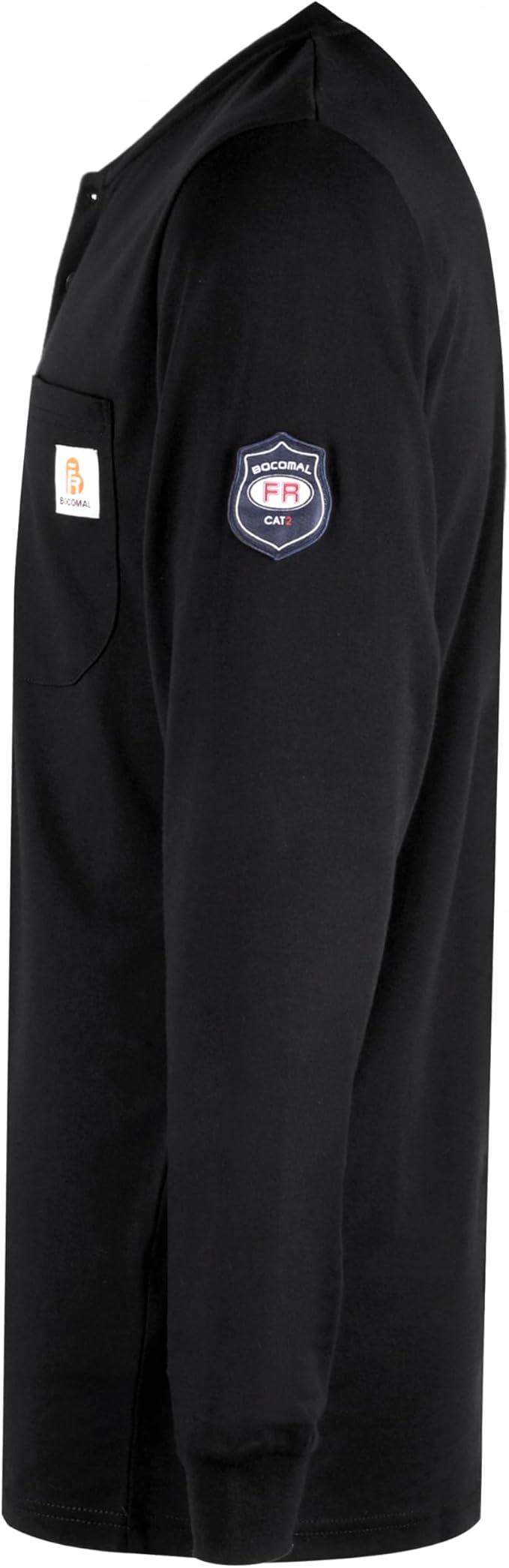 BOCOMAL FR Shirts Flame Resistant Shirt 5.5oz 100% Cotton Light Weight CAT2 Fire Retardant Henley Shirts