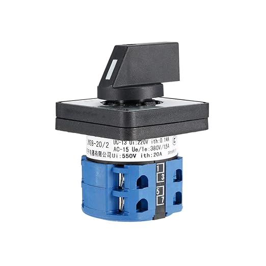 Changeover Switch LW28-20 3 Positions 8 Terminals Universal Rotary Cam Selector Latching Switches 550V 20A